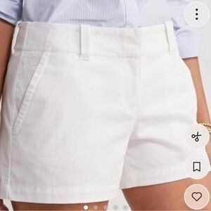J Crew Stretch Chino White Shorts Size 8